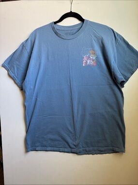 Buzz Casual Chest Graphic Short Sleeve Tee in Dusty Blue - Men | Large
